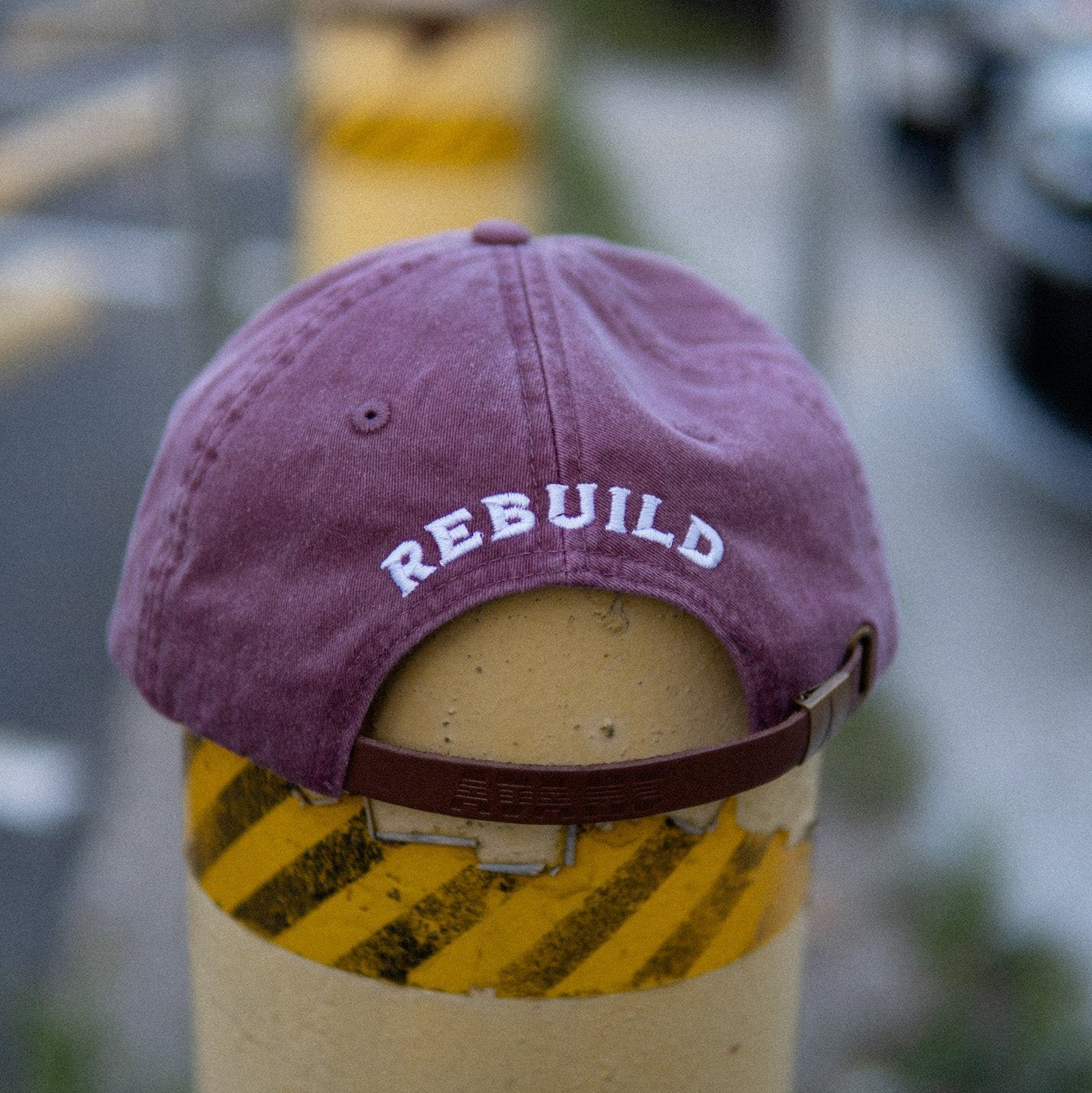 Dad Hat (Burgundy) "REBUILD"