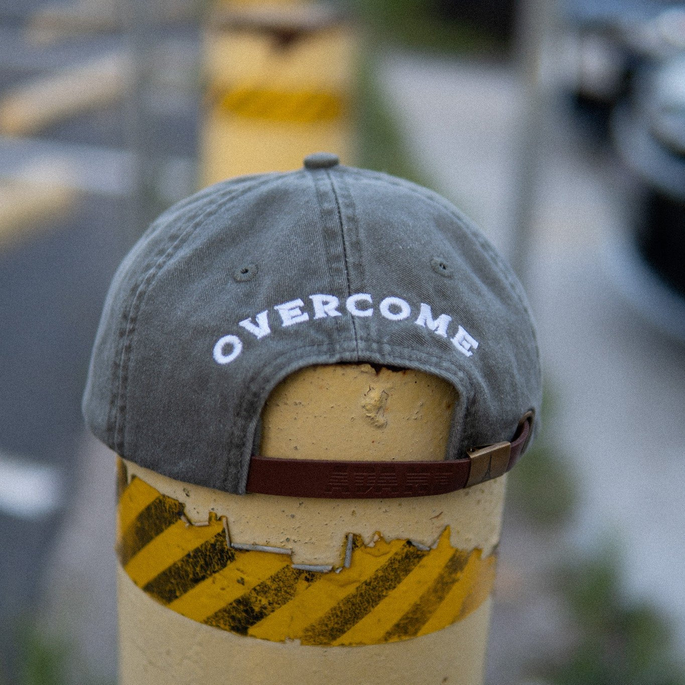 Dad Hat (Olive) "OVERCOME"