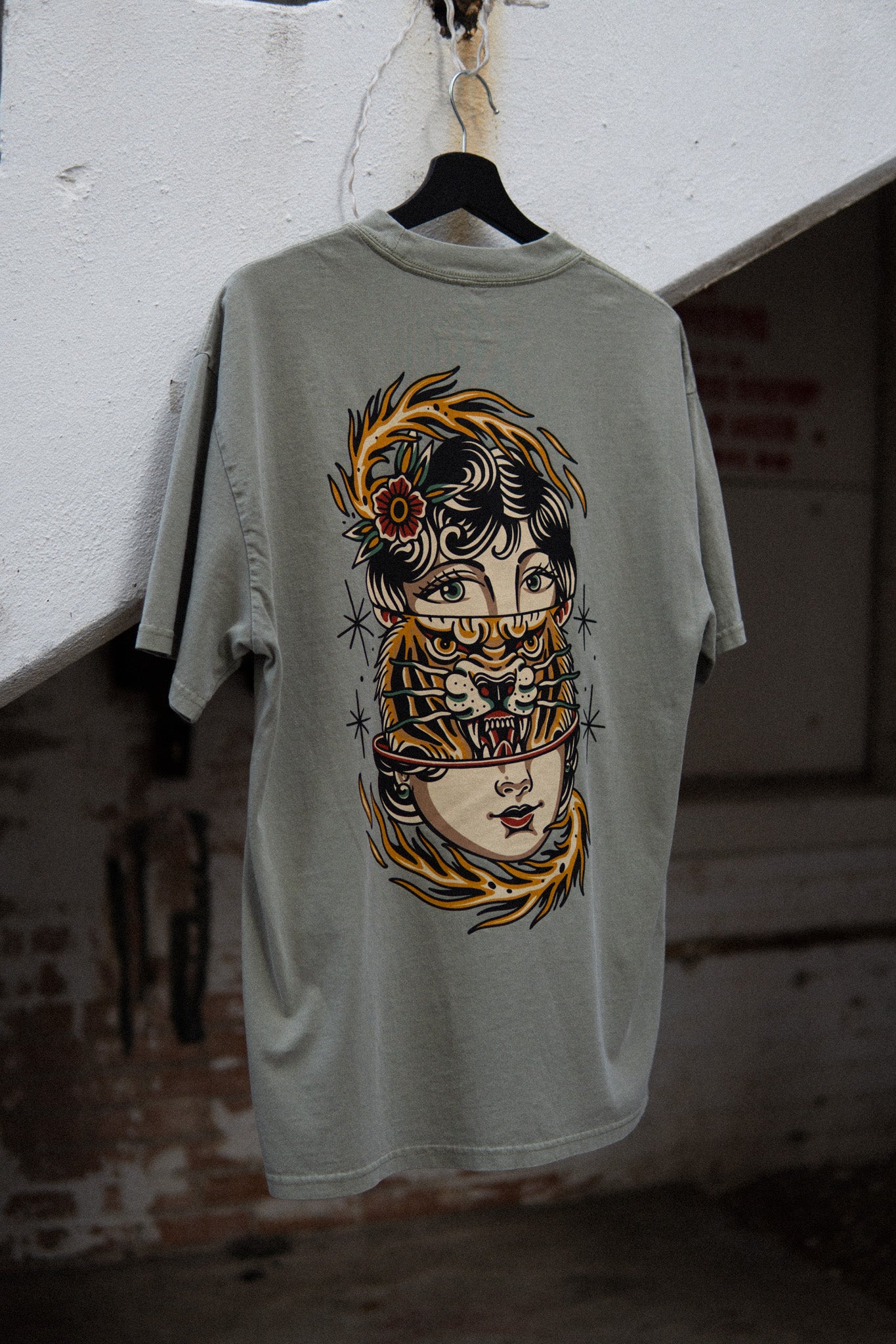 Tiger Girl Tee (Eucalyptus)