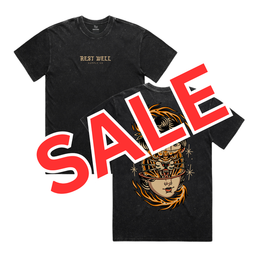 SALE Vintage Print Tiger Girl Tee