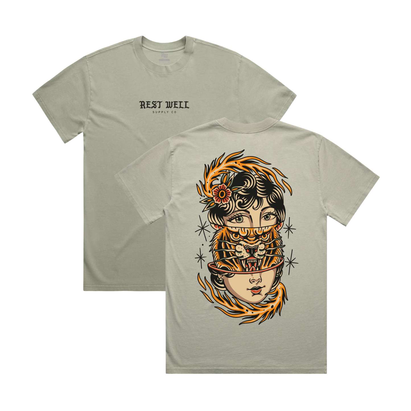 Tiger Girl Tee (Eucalyptus)